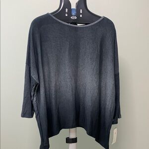 Clara Sunwoo Black/gray ombre Relaxed Tunic with three-quarter length sleeve